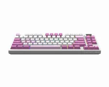 Teclado Msi Forge Gk600 Tkl Wireless, Inalambrico, Usb/bluetooth, Mecanico, Led Rgb, Ingles, Violeta/rosa
